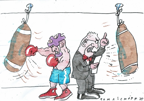 Cartoon: Boxen (medium) by Jan Tomaschoff tagged streikultur,kamof,geist,körper,streikultur,kamof,geist,körper