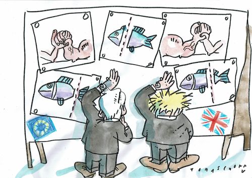 Cartoon: Brexit (medium) by Jan Tomaschoff tagged eu,gb,brexit,eu,gb,brexit