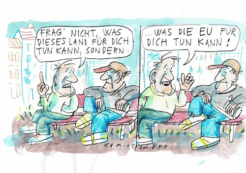 Cartoon: Bürger (medium) by Jan Tomaschoff tagged staat,bürger,ansprüche,staat,bürger,ansprüche