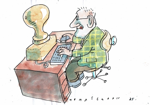 Cartoon: Büro (medium) by Jan Tomaschoff tagged entbürokratisierung,verwaltung,entbürokratisierung,verwaltung