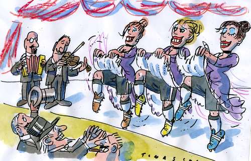 Can Can By Jan Tomaschoff | Sports Cartoon | TOONPOOL