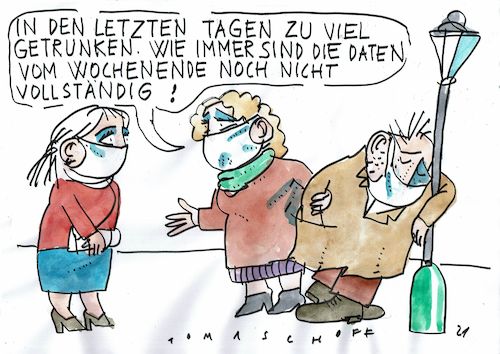 Cartoon: Daten (medium) by Jan Tomaschoff tagged daten,corona,nachverfolgung,daten,corona,nachverfolgung