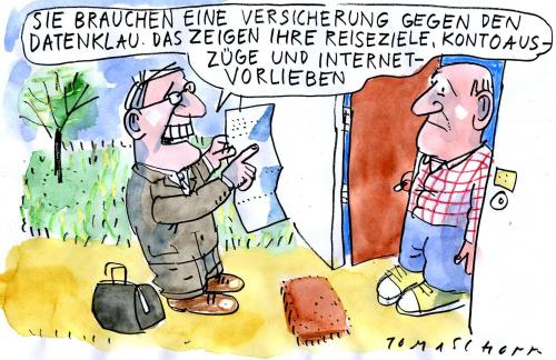 Cartoon: Datenklau (medium) by Jan Tomaschoff tagged datenklau