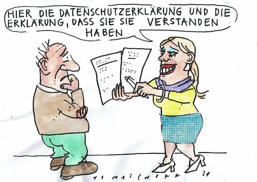 Cartoon: Datenschutz (medium) by Jan Tomaschoff tagged datenschutz,bürokratie,datenschutz,bürokratie