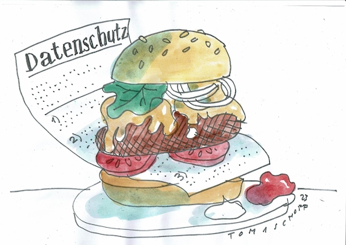Cartoon: Datenschutz (medium) by Jan Tomaschoff tagged datebschutz,bürokratie,datebschutz,bürokratie