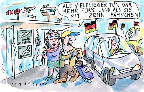 deep water By Jan Tomaschoff | Business Cartoon | TOONPOOL