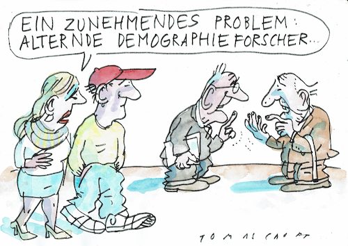 Cartoon: Demografie (medium) by Jan Tomaschoff tagged alter,demografie,alter,demografie