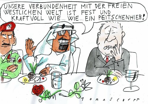Cartoon: Demokratiefreunde (medium) by Jan Tomaschoff tagged demokratie,autokratie,diktatur,toleranz,demokratie,autokratie,diktatur,toleranz