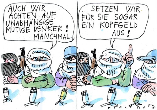 Cartoon: Denker (medium) by Jan Tomaschoff tagged denker,moslems,islam,denker,moslems,islam