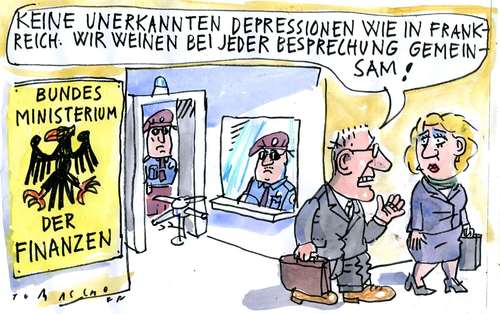 Cartoon: Depression (medium) by Jan Tomaschoff tagged depression,finanzen,krise