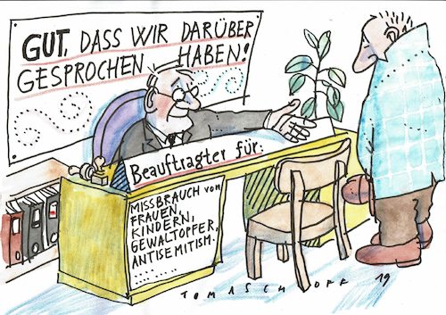 Cartoon: Der Staat hikft (medium) by Jan Tomaschoff tagged missbrauch,hass,gewalt,antisemitisnmus,missbrauch,hass,gewalt,antisemitisnmus