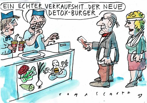 Cartoon: Detox (medium) by Jan Tomaschoff tagged ernährung,gesundheit,fast,food,ernährung,gesundheit,fast,food