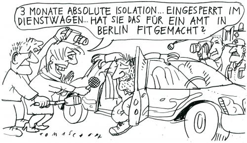Cartoon: Dienstwagen (medium) by Jan Tomaschoff tagged dienstwagen,affäre,ulla,schmidt