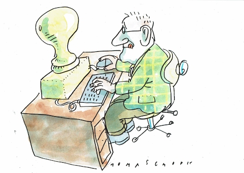 Cartoon: Digitalisiserung (medium) by Jan Tomaschoff tagged digitalisierung,verwaltung,behörde,digitalisierung,verwaltung,behörde