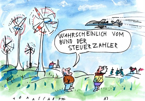 Cartoon: drohne (medium) by Jan Tomaschoff tagged energy,wind,power,energy,wind,power