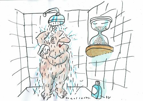 Dusche By Jan Tomaschoff, Politics Cartoon