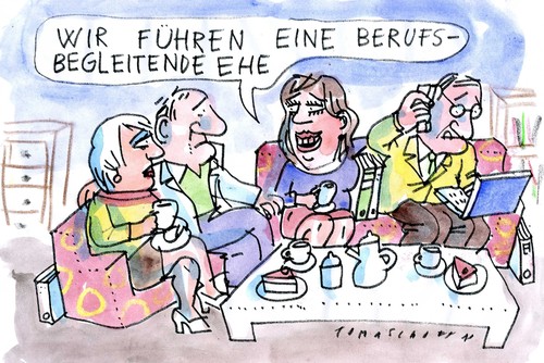 Cartoon: Ehe (medium) by Jan Tomaschoff tagged ehe,berufe,ehe,berufe