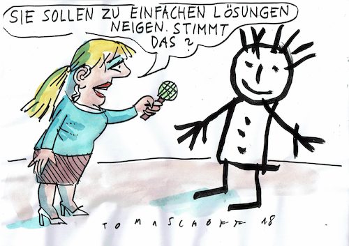 Cartoon: einfach (medium) by Jan Tomaschoff tagged gesellschaft,populismus,gesellschaft,populismus