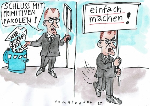 Cartoon: einfach (medium) by Jan Tomaschoff tagged mert,cdu,merkel,mert,cdu,merkel