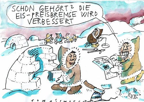 Cartoon: Eispreis (medium) by Jan Tomaschoff tagged mietpreis,bremse,bauen,wohnen,mietpreis,bremse,bauen,wohnen