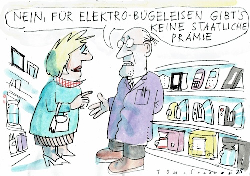Cartoon: elektrisch (medium) by Jan Tomaschoff tagged förderung,elektro,subvention,umwelt,förderung,elektro,subvention,umwelt