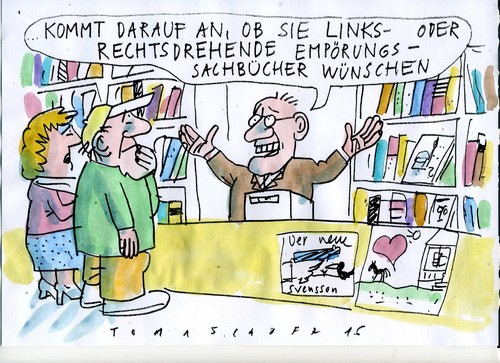 Cartoon: Empörung (medium) by Jan Tomaschoff tagged süpaltung,polarisiertung,demokratie,süpaltung,polarisiertung,demokratie