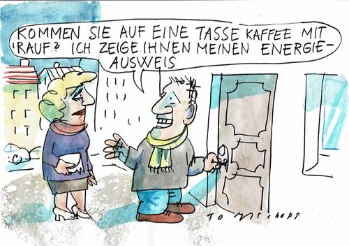 Cartoon: Energieausweis (medium) by Jan Tomaschoff tagged mode,energie,mode,energie