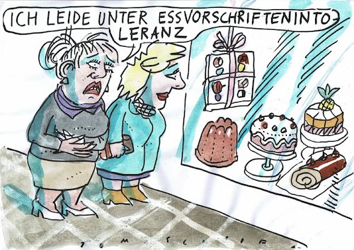 Cartoon: Essproblem (medium) by Jan Tomaschoff tagged ernährung,gesundheit,ernährung,gesundheit