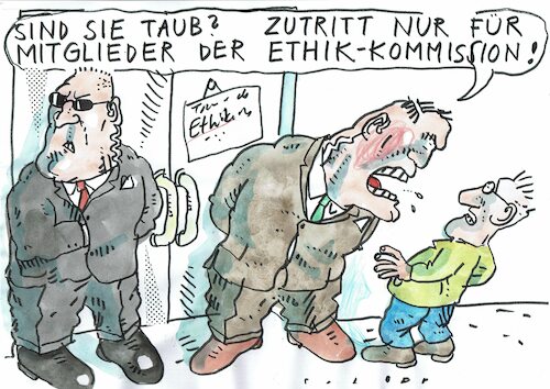 Cartoon: Ethik (medium) by Jan Tomaschoff tagged ethikkommission,wohlwollen,toleranz,autorität,ethikkommission,wohlwollen,toleranz,autorität