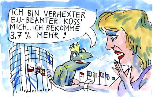 Cartoon: EU-Beamte (medium) by Jan Tomaschoff tagged eu,beamte