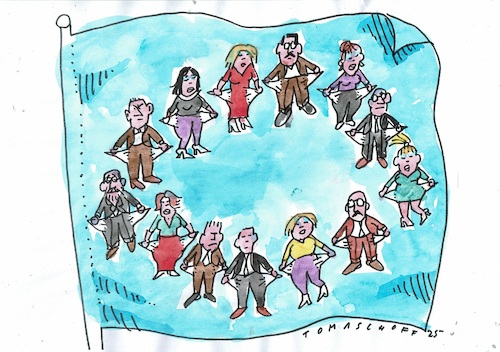 Cartoon: EU (medium) by Jan Tomaschoff tagged eu,haushalt,finanten,staatsschulden,eu,haushalt,finanten,staatsschulden