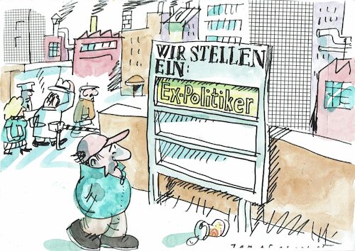 Cartoon: Expolitiker (medium) by Jan Tomaschoff tagged politiker,wahlen,posten,wirtschaft,politiker,wahlen,posten,wirtschaft
