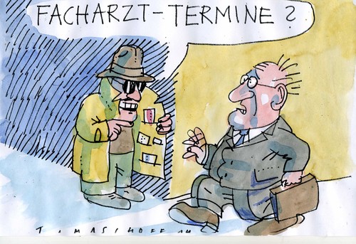 Cartoon: Fachartzttermine (medium) by Jan Tomaschoff tagged arzttermine,arzttermine