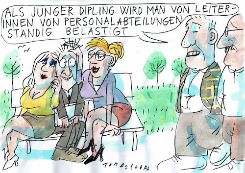 Cartoon: Fachkräfte (medium) by Jan Tomaschoff tagged fachkräftemangel,fachkräftemangel