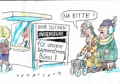 Cartoon: Fachkräfte (medium) by Jan Tomaschoff tagged senoiren,jugendwahn,fachkräftemangel,senoiren,jugendwahn,fachkräftemangel
