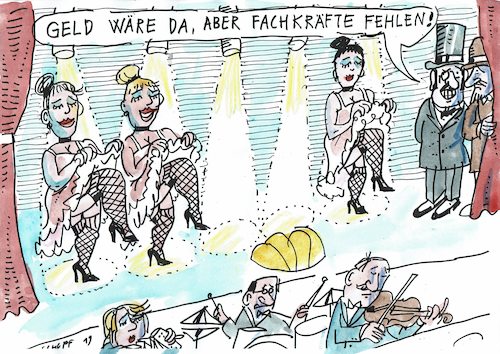 Cartoon: Fachkräfte (medium) by Jan Tomaschoff tagged fachkräftemangel,fachkräftemangel