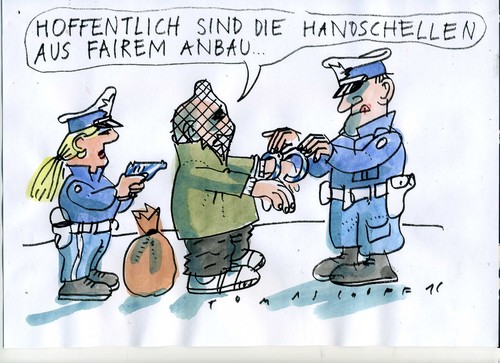 Cartoon: fair (medium) by Jan Tomaschoff tagged fairer,handel,kriminelle,fairer,handel,kriminelle