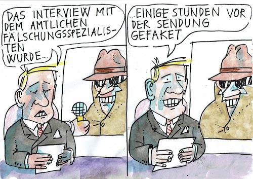 Cartoon: Fake (medium) by Jan Tomaschoff tagged medien,wahrheit,lüge,medien,wahrheit,lüge
