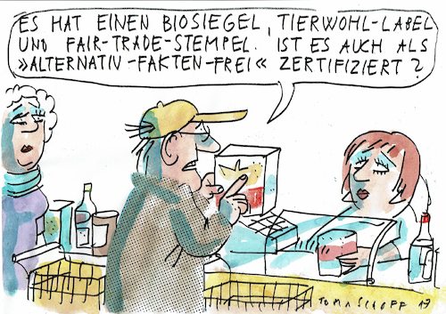 Cartoon: Fake news (medium) by Jan Tomaschoff tagged fakten,postfaktisch,lügen,fakten,postfaktisch,lügen