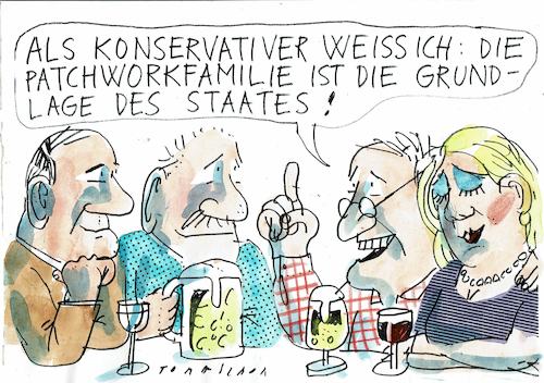 Cartoon: Familie (medium) by Jan Tomaschoff tagged famile,trennung,patchwork,konservatismus,famile,trennung,patchwork,konservatismus