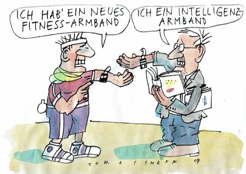 Cartoon: fit (medium) by Jan Tomaschoff tagged sport,fitness,denken,sport,fitness,denken