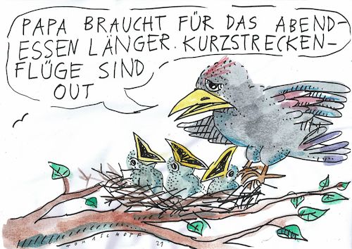 Cartoon: Flüge (medium) by Jan Tomaschoff tagged umwelt,klima,kurzstreckenflüge,umwelt,klima,kurzstreckenflüge