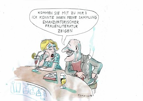 Cartoon: Frauen (medium) by Jan Tomaschoff tagged männer,frauen,emanzipation,anmache,männer,frauen,emanzipation,anmache