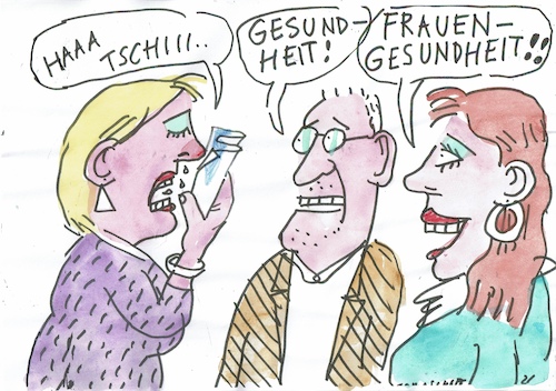 Cartoon: Frauengesundheit (medium) by Jan Tomaschoff tagged gesundheit,mann,frau,gender,gesundheit,mann,frau,gender
