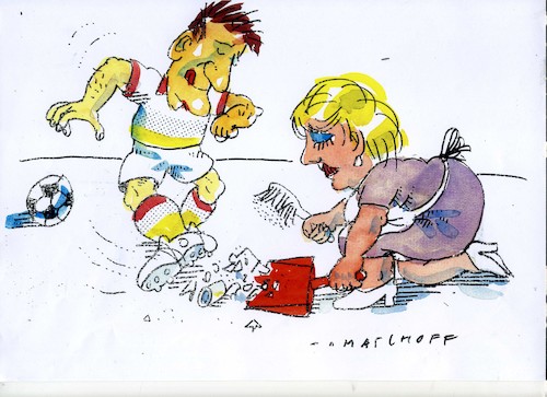 Cartoon: Fussball7 (medium) by Jan Tomaschoff tagged fussball,fussball