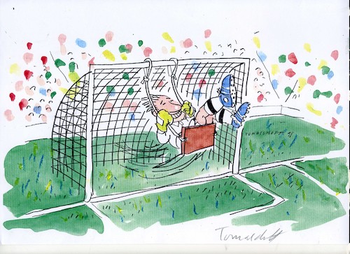 Cartoon: Fussball8 (medium) by Jan Tomaschoff tagged fussball,fussball