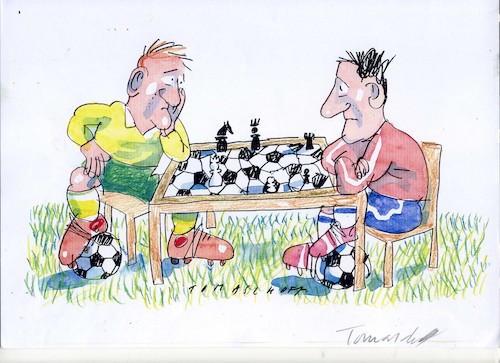 Cartoon: Fussball (medium) by Jan Tomaschoff tagged fussball,fussball