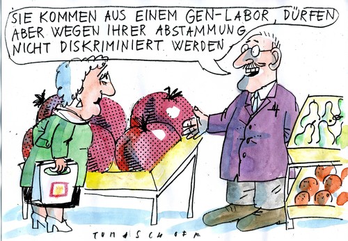 Cartoon: Ganobst (medium) by Jan Tomaschoff tagged gen,food,gen,food