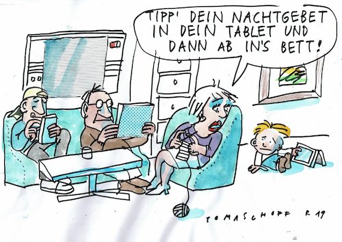 Cartoon: Gebet (medium) by Jan Tomaschoff tagged glaube,moderne,technik,glaube,moderne,technik