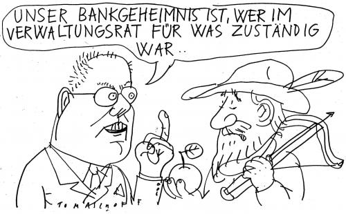 Cartoon: Geheimnis (medium) by Jan Tomaschoff tagged banken,aktienkurse,finanztitel,wirtschaftskrise